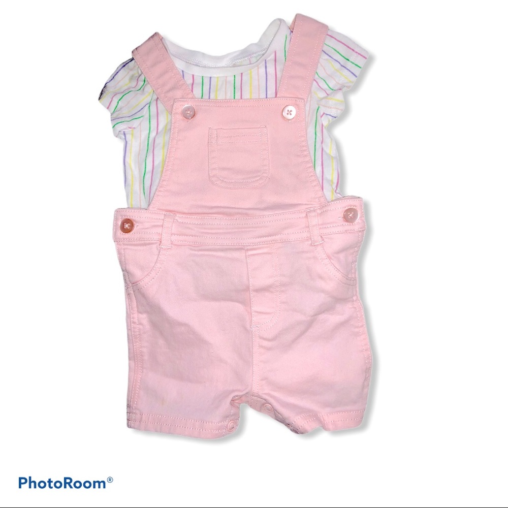 Pink Overalls set